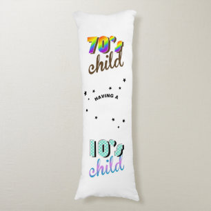 Mother and Baby Decades 1970s / 2010s Body Pillow