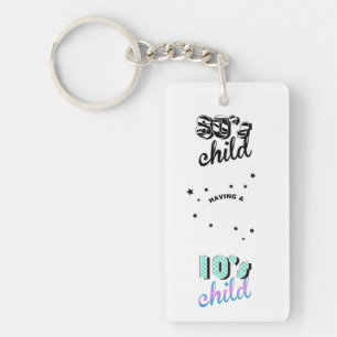 Mother and Baby Decades 1980s / 2010s Keychain