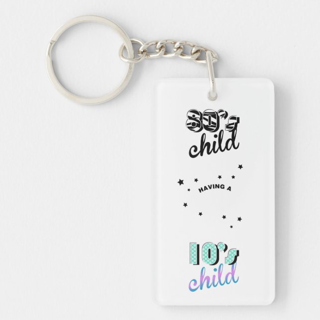 Mother and Baby Decades 1980s / 2010s Keychain (Front)