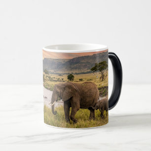 Mother And Baby Elephant African Safari Mug