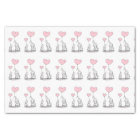 Mother and Baby Elephant with Heart Balloons