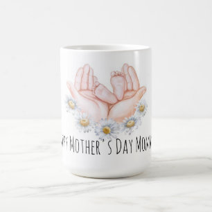 Mother and Baby Feet Floral Mug