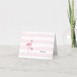 Mother and Baby Flamingo baby shower Thank You Card