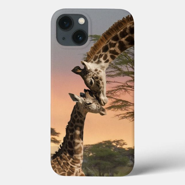 Mother and Baby Giraffe, iPhone 6, Tough Xtreme Case-Mate iPhone Case (Back)