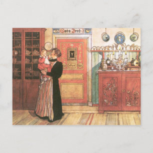 Mother and Baby in the Kitchen Postcard