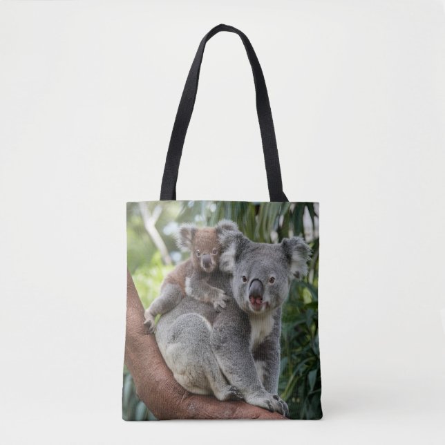 Mother and Baby Koala Bear Tote Bag (Front)