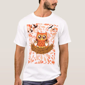 Mother and baby owl t-shirt design