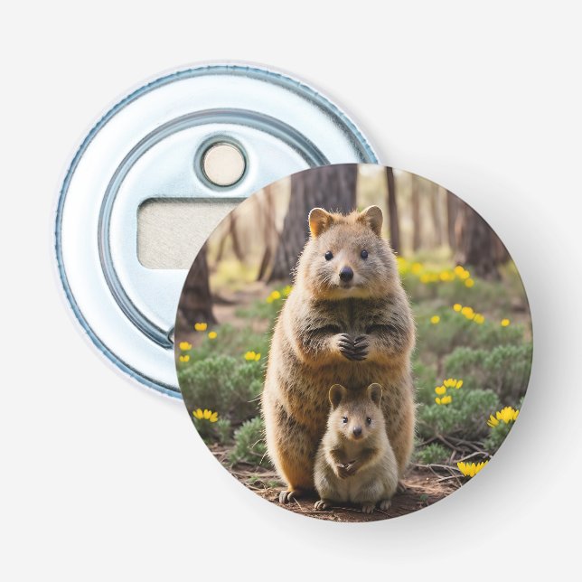 Mother And Baby Quokka, Bottle Opener (Front)