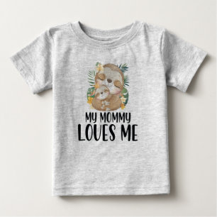 Mother and Baby Sloths My Mommy Loves Me Tropical T-Shirt