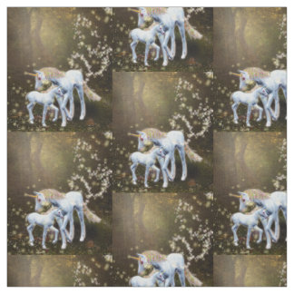 Mother and Baby Unicorn Fabric