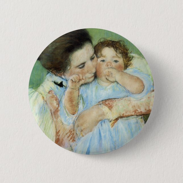 Mother and Child 2 Inch Round Button (Front)