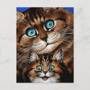 “Mother and Child” by Louis Wain Postcard