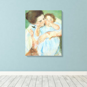Mother and Child by Mary Cassatt, Vintage Fine Art Canvas Print