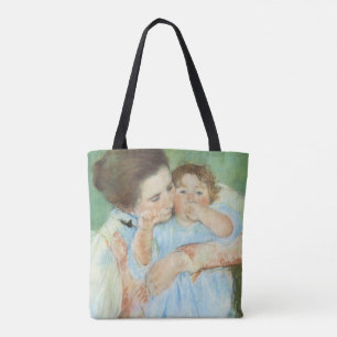 Mother and Child by Mary Cassatt, Vintage Fine Art Tote Bag