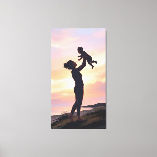 mother and child canvas print