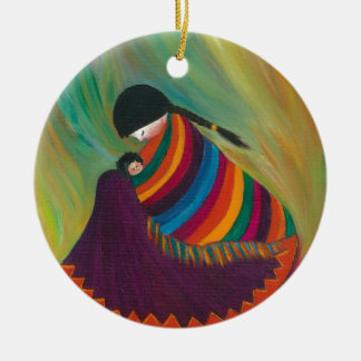 Mother and Child Ceramic Ornament