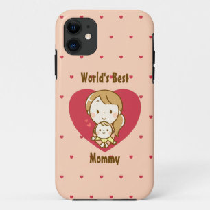 Mother and child cute kawaii cartoon mother's day iPhone 11 case