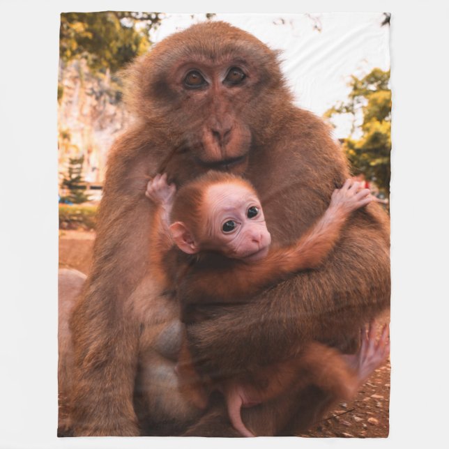 MOTHER and CHILD Fleece Blanket (Front)