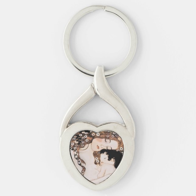 Mother and Child Gustav Klimt Keychain (Front)