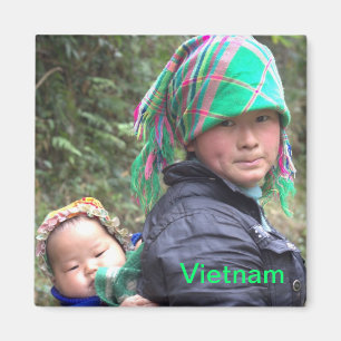 Mother and Child in Sapa Vietnam Magnet