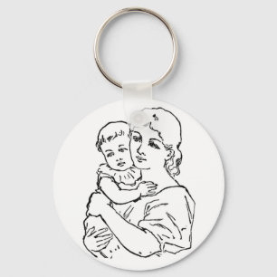 Mother and Child Keychain