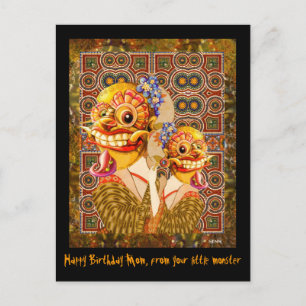 Mother And Child (little monster's) Postcard