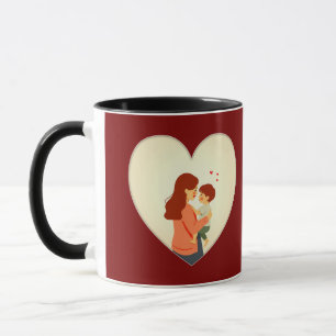 Mother and Child Love Illustration – Warm Family Mug