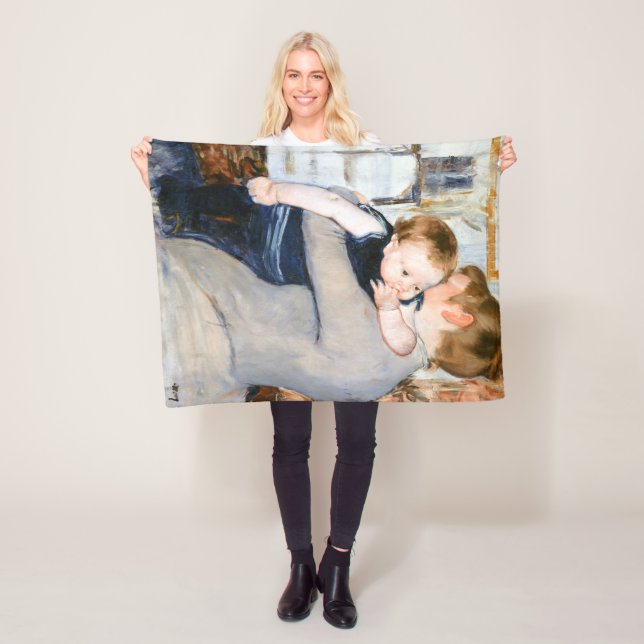 Mother and Child, Mary Cassatt Fleece Blanket (In Situ)