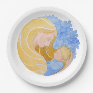 Mother and Child Mother's Day   Paper Plate