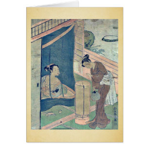Mother and child near mosquito by Suzuki,Harunobu