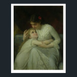 Mother and Child (oil on canvas) Poster<br><div class="desc">Image:116868  Mother and Child (oil on canvas). Munier,  Emile (b.1810). Private Collection.  Art,  Fine Art.</div>