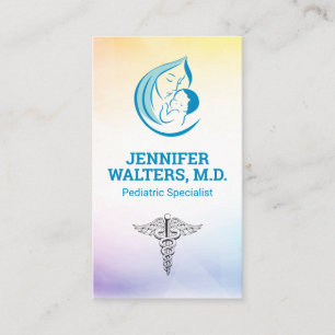 Mother and Child   Pediatric Logo   Medicine Business Card