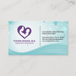 Mother and Child   Purple Heart  Business Card