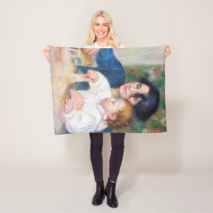 Mother and Child, Renoir Fleece Blanket