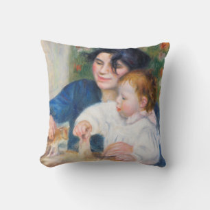 Mother and Child, Renoir Throw Pillow