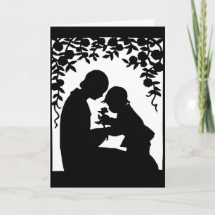 Mother and Child Silhouette Card