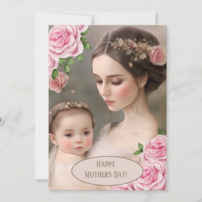 Mother and Child Thank You Card (Front)