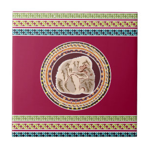 mother and child tile
