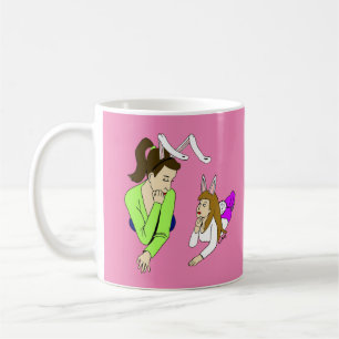 mother and daughter bunnygirls  coffee mug