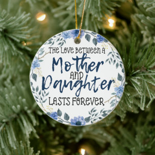 Mother And Daughter Christmas Ceramic Ornament