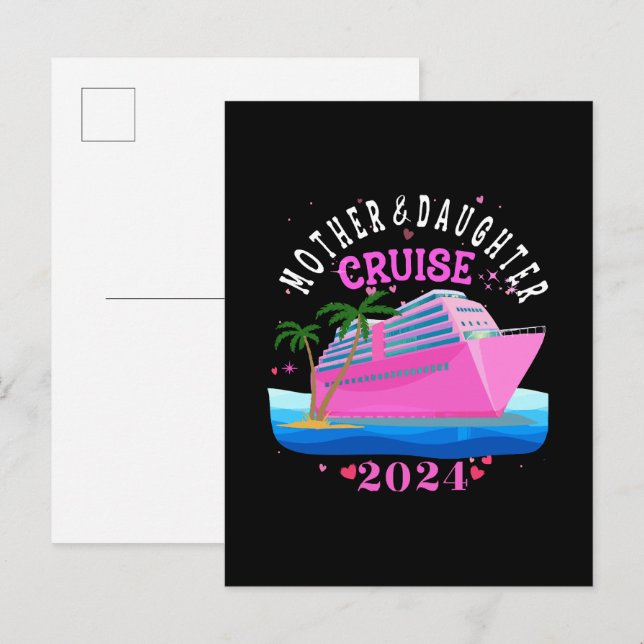Mother And Daughter Cruise 2024 Invitation Postcard (Front/Back)