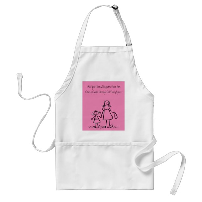 Mother and Daughter Custom Family Characters Apron (Front)