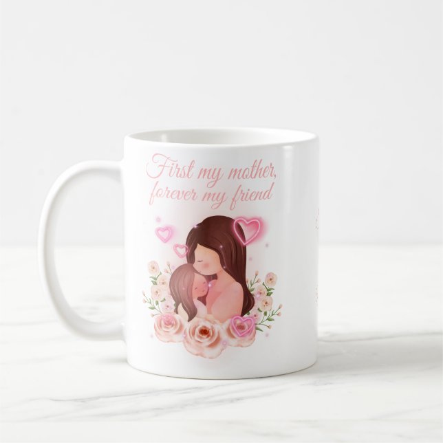 Mother and Daughter, Custom Names Coffee Mug (Left)