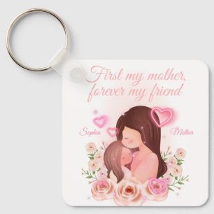 Mother and Daughter, Custom Names Keychain