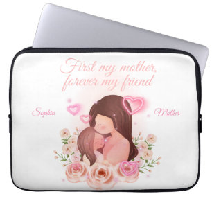Mother and Daughter, Custom Names Laptop Sleeve