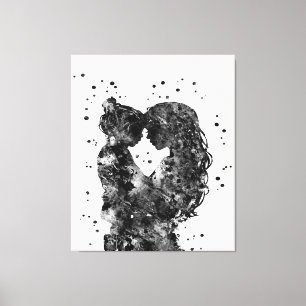 Mother and daughter Gift Idea,Family Birthday Gift Canvas Print