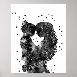 Mother and daughter Gift Idea,Family Birthday Gift Poster