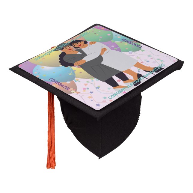 MOTHER AND DAUGHTER GRADUATION CAP TOPPER (Angled)