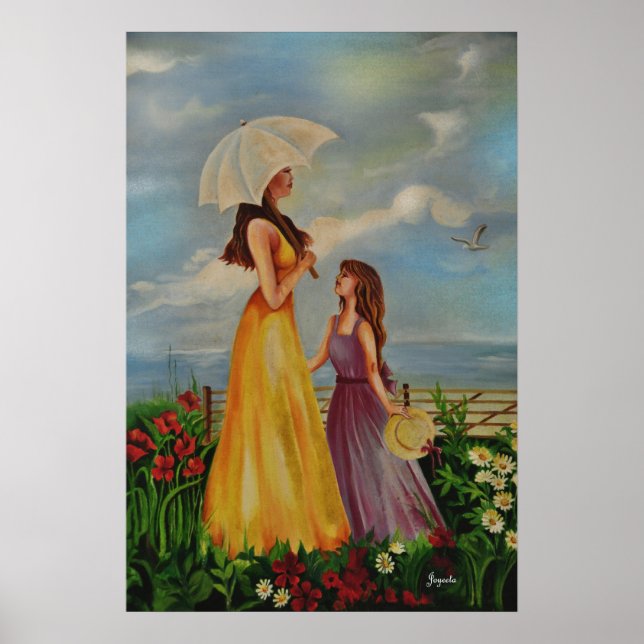 Mother and daughter outside in a beautiful day! poster (Front)