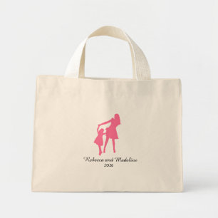 Mother and Daughter with Year Mini Tote Bag